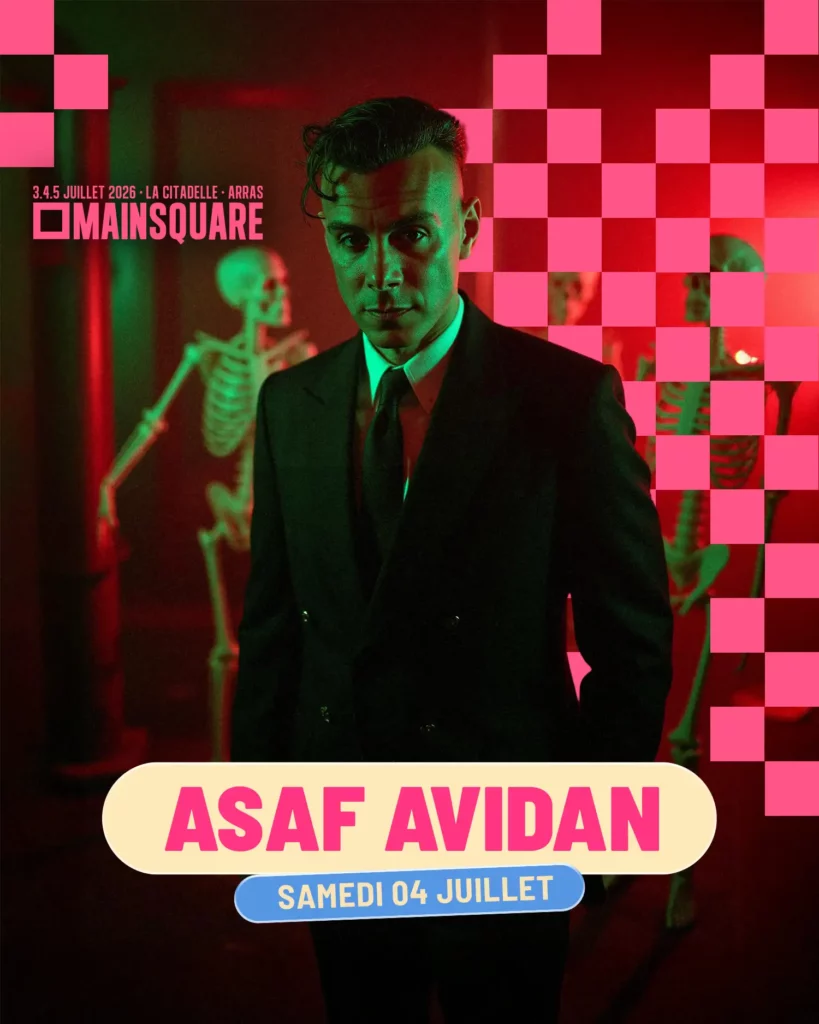Affiche du Main Square Festival annonçant le concert d’Asaf Avidan le samedi 4 juillet 2026.
